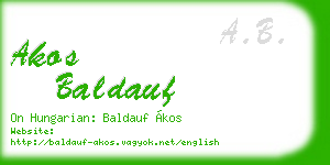 akos baldauf business card